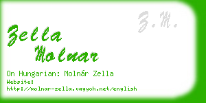 zella molnar business card