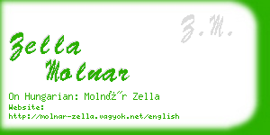 zella molnar business card
